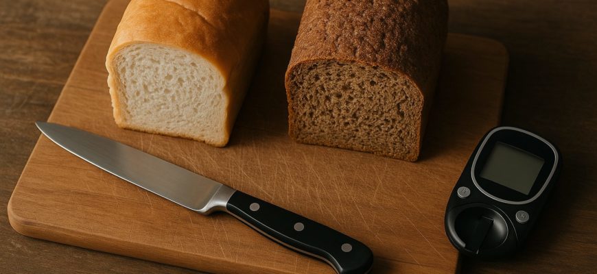 сравнение белого и цельнозернового хлеба при диабете